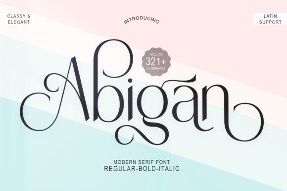Abigan: A Refined Serif Font for Editorial Elegance