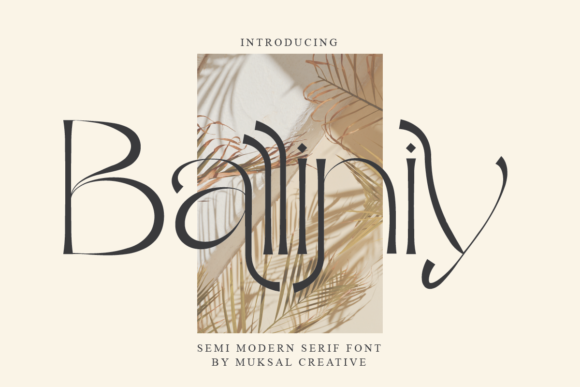Balliniy: A Delicate Serif Typeface for Editorial Elegance