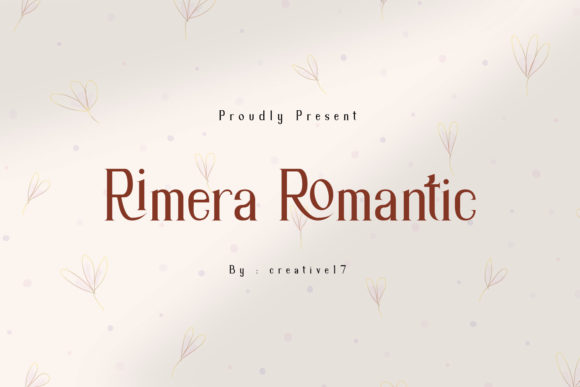 Elevate Your Brand with the Rimera Romantic Typeface
