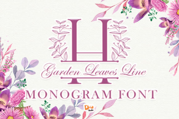 Garden Leaves Line: A Fresh Decorative Font for Makers
