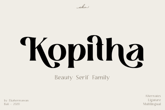 Kopitha: An Elegant Serif Font for Editorial Design