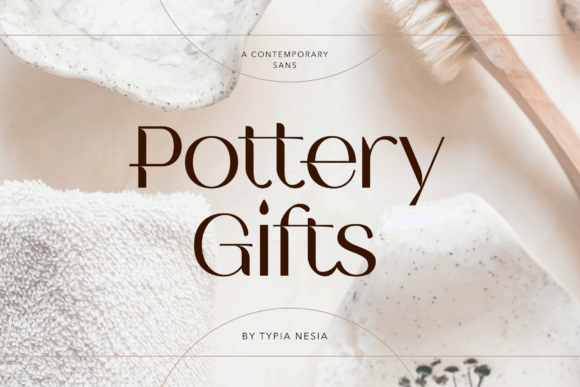 Pottery Gifts: A Delicate Sans Serif Font for Editorial Design