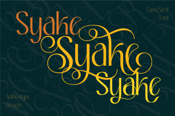 Syake: The Elegant Sans Serif Font for Handmade Brands