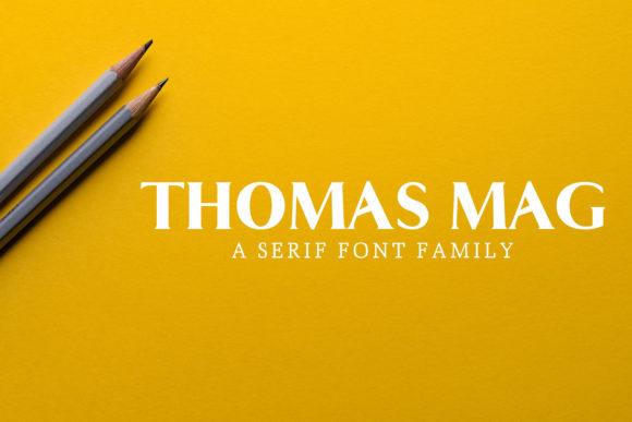 Thomas Mag Family: A Sleek Serif Typeface for Branding